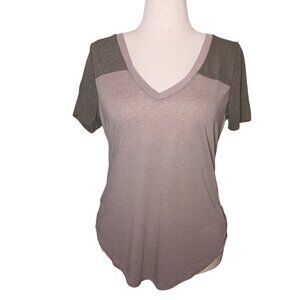 NEW Chaser Cotton Blend V-neck Short Sleeve Tee Shirt Juniper/Cedar‎ L